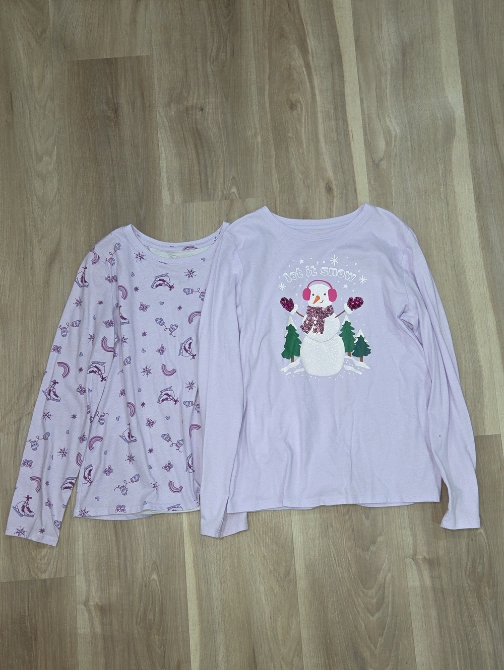 •Wonder Nation• Little Girls Purple Winter Long Sleeve Tees